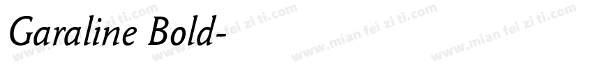 Garaline Bold字体转换